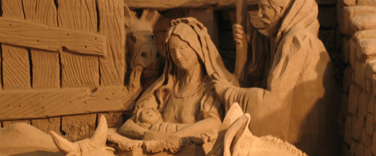 Advent mit der Sandkrippe in Lignano - Italien / Udine